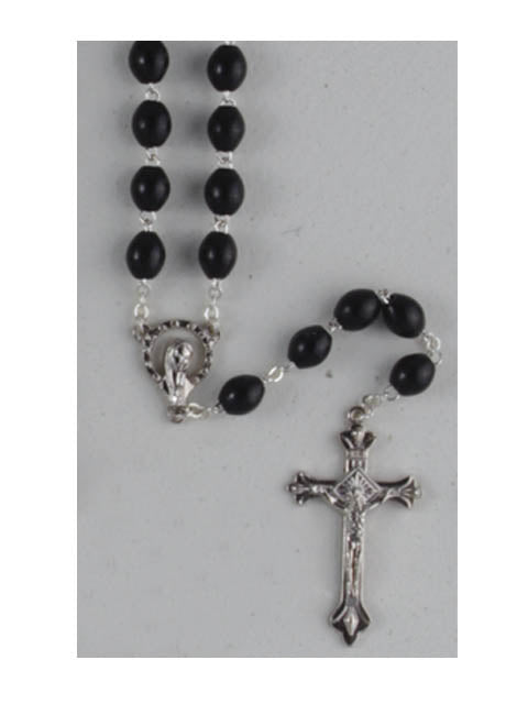 Fransiscan 7 Decade Wood Rosary - Brown / Black
