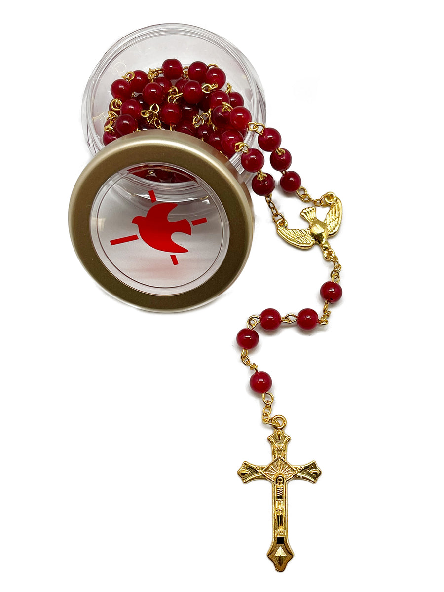 Confirmation Rosary - Red