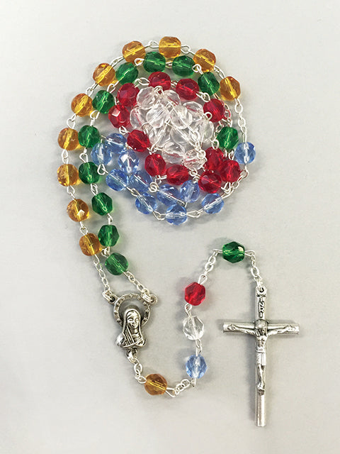 Multicoloured Glass Rosary