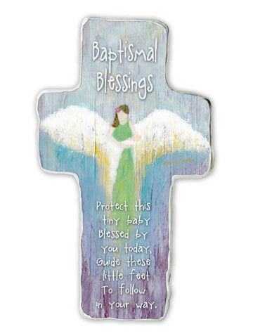 Standing Baptism Painted Cross