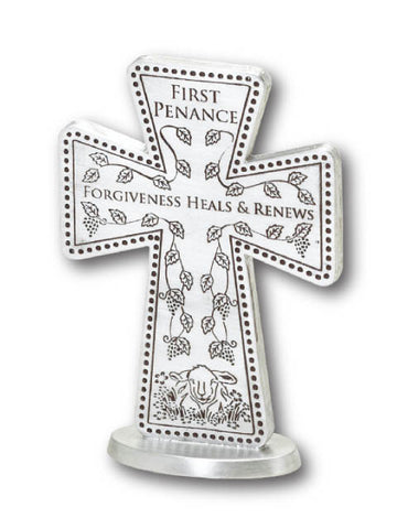 First Penance Reconciliation Standing Metal Cross