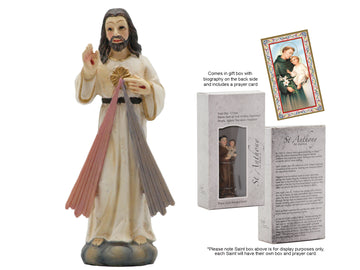 Divine Mercy Boxed Resin Statue With Prayer Card 9cm