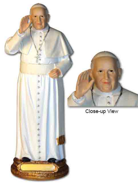 Pope Francis Resin Statue