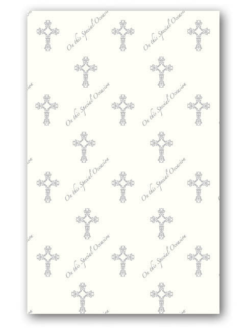 Wrapping Paper Special Occassion - Silver Cross