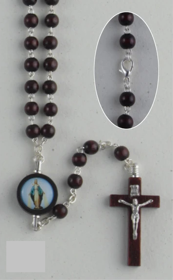 Wooden Rosary Round - Miraculous