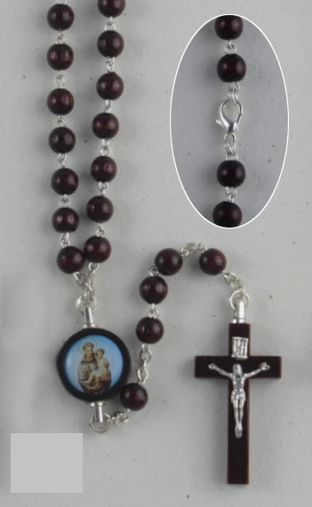 Wooden Rosary Round - St. Anthony